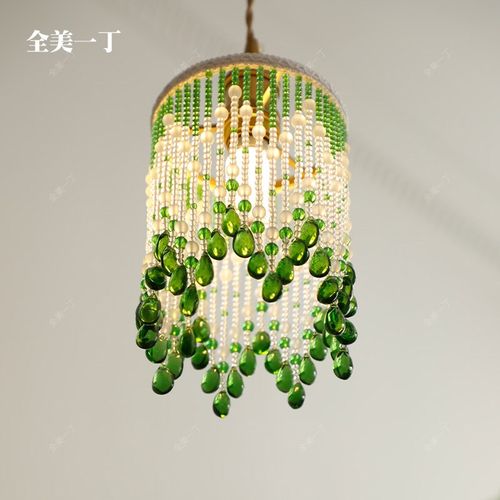 全美一丁 复古泪珠个性中古床头小吊灯 法式过道灯衣帽间灯吧台灯