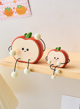 吊脚娃娃小摆件装饰品一家四口创意玄关客厅书房电视机柜家居摆设