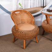 家用靠背椅藤编织懒人沙发客厅阳台榻榻米桌成人坐休闲网红小椅子