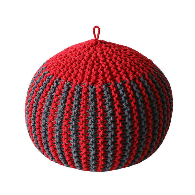 弋采定制可拆洗手工编织彩色坐墩蒲团搁脚凳换鞋凳儿童豆袋沙袋