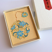 凤凰牡丹金属书签中国风古典文创文艺礼品国潮古风文具盒装