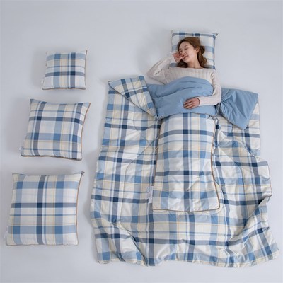 全棉母婴级A类国际标准抗菌抱枕被子靠垫特大号2.2米长机洗空调被