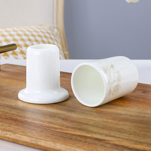 骨瓷牙签筒家用牙签盒筒酒店陶瓷简约牙签罐天地盖欧式烟灰缸