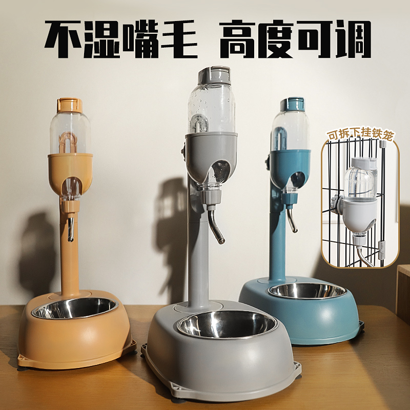 狗狗喝水器不湿嘴悬挂式狗饮水器宠物猫神器喂食碗自动饮水机水壶