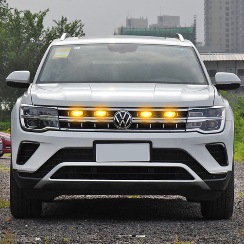 大众途观l途昂探岳途岳车内改装内饰用品专用中网小黄灯led日行灯