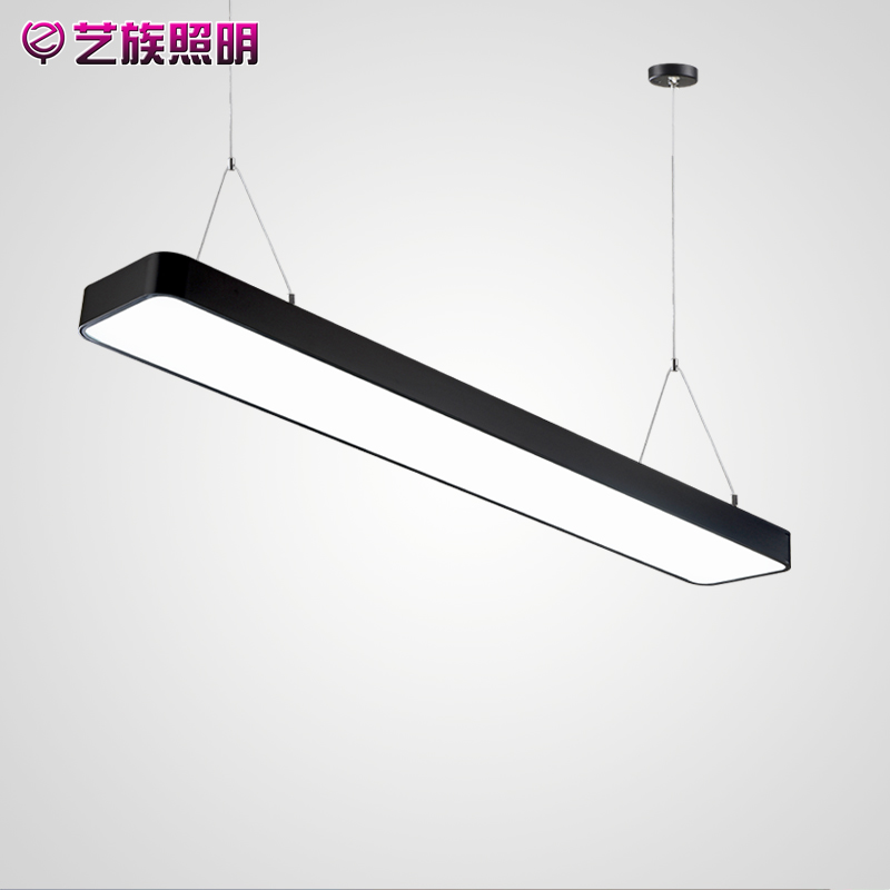 LED办公室吊灯长条形教室吊线灯工作室铝方通照明灯具健身房灯饰