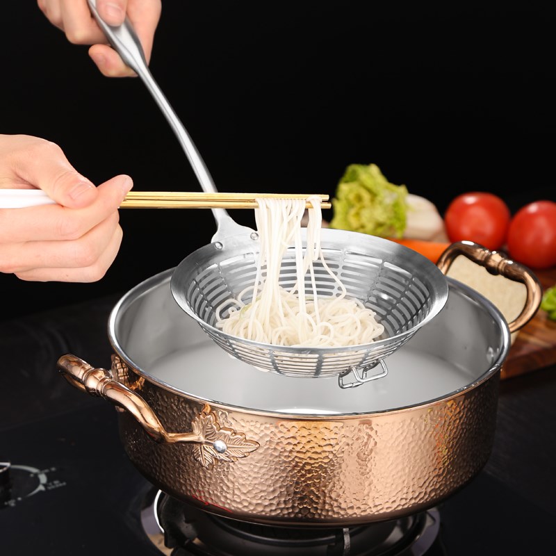 巨博(JOBO)商用不锈钢漏勺火锅漏勺家用过滤网油炸捞面勺捞笊篱