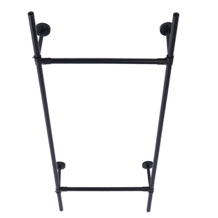 黑色不锈钢管子晾衣杆顶装挂衣杆一根不锈钢杆子固定打孔晾衣架