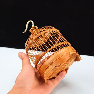 螽斯笼扎嘴蟋蟀蚂蚱蛐蛐鸟笼斑竹小型梅妃竹纯手工竹圆笼鸣虫蟋蟀