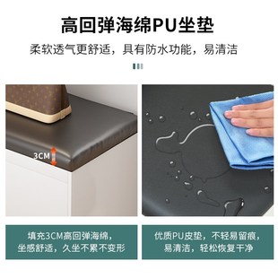 鞋柜家用门口收纳一体入户软包换鞋凳多层可坐式楼道室内鞋架防尘