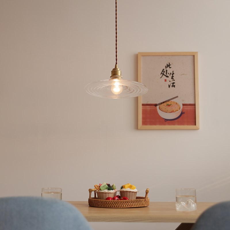 烁阳日式玻璃吊灯北欧吧台过道玄关阳台走廊餐桌极简单头网红吊灯
