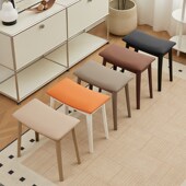 轻奢面化妆凳梳妆凳简约小矮凳换鞋 凳子女生卧室梳妆台椅子方板凳