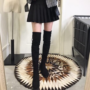 高腰百褶裙短裙女秋冬短款松紧腰防走光小个子显瘦气质半裙a字裙