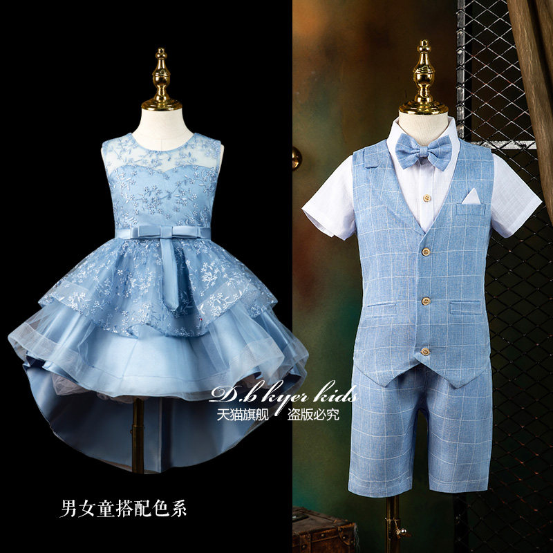 儿童合唱团礼服六一节男童女童主持人服装幼儿园毕业照朗诵演出服图片
