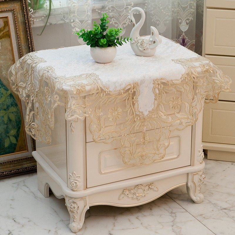 桌布布艺蕾丝卧室床头柜盖布角几台布冰箱洗衣机空调防尘罩万能盖,居家布艺,桌布,淘宝优惠券,粉丝福利购,淘宝优惠卷