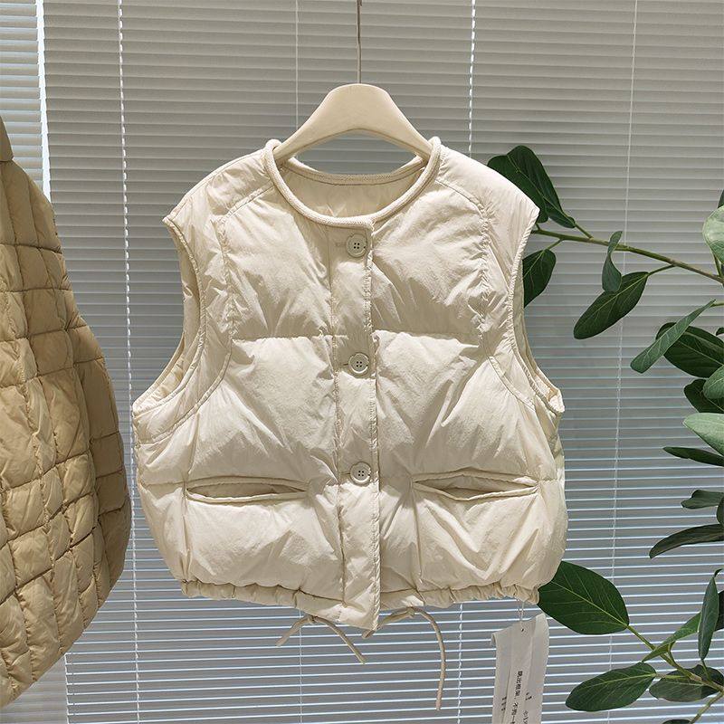 羽绒棉马甲女2025冬季新款面包服时尚小个子百搭短款坎肩背心马夹