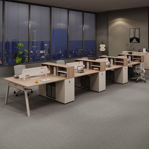 职员公桌4人SY-BGZ-0位简约现2人位办公办桌员工位座六人位卡财代