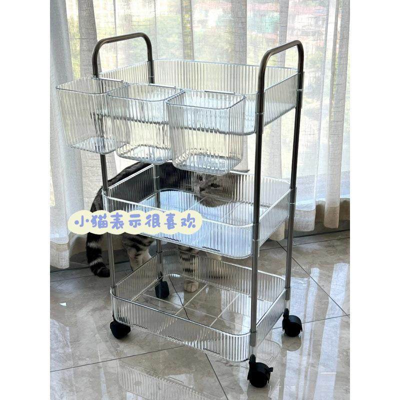 小推车置物架收落地厨VBW房浴室移生动零卫间卧室多层床头食纳储