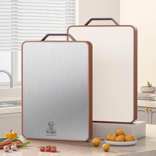 sEd6n74a双食品级锈钢面切菜板抗菌家用案砧不板厨房板塑料切水果