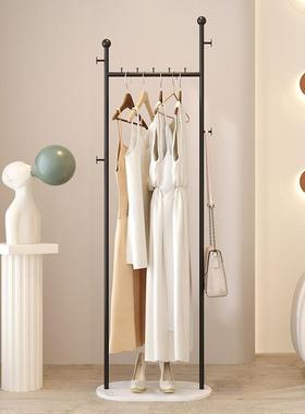 简约落地式石挂衣卧室挂架金47161属衣架大理衣转角不占空间衣服