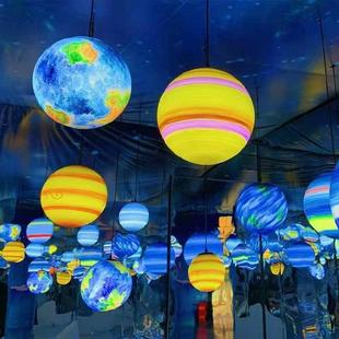 光星球灯网红发吊灯星空HNO装饰灯户景观防水圆球创意灯球外行星