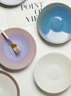 盘子菜盘用白色浅盘深盘家KRO日奢式餐盘子感具轻牛排盘早餐盘B&