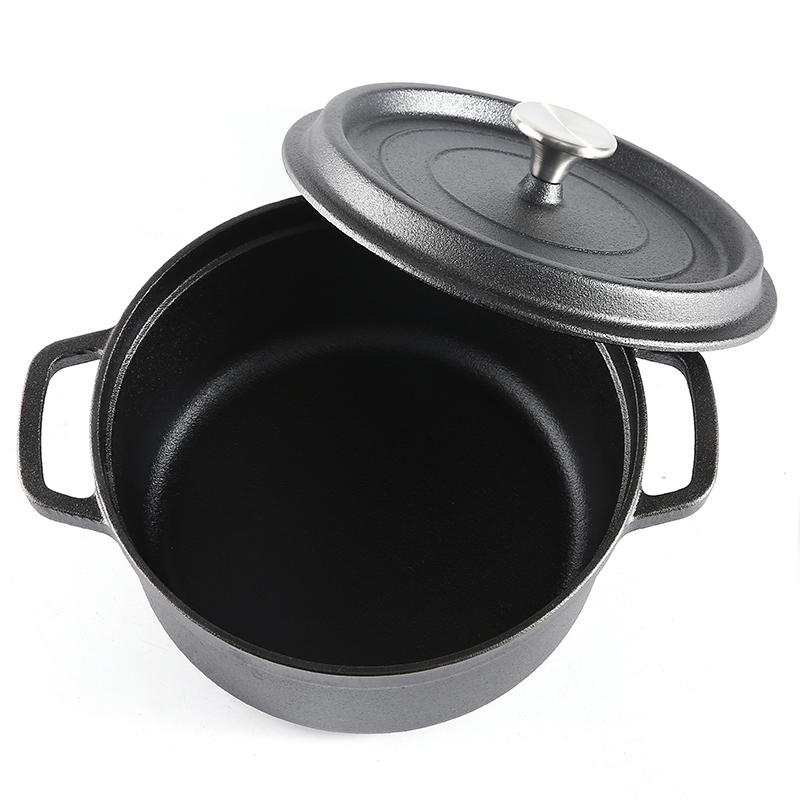 加厚铸铁c炖锅汤锅无涂层生铁锅双耳炖煲补铁锅电磁炉通用多尺寸