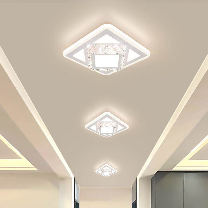 新品过道灯走廊灯水晶门厅入户玄关灯创意led阳台灯吸顶灯灯饰