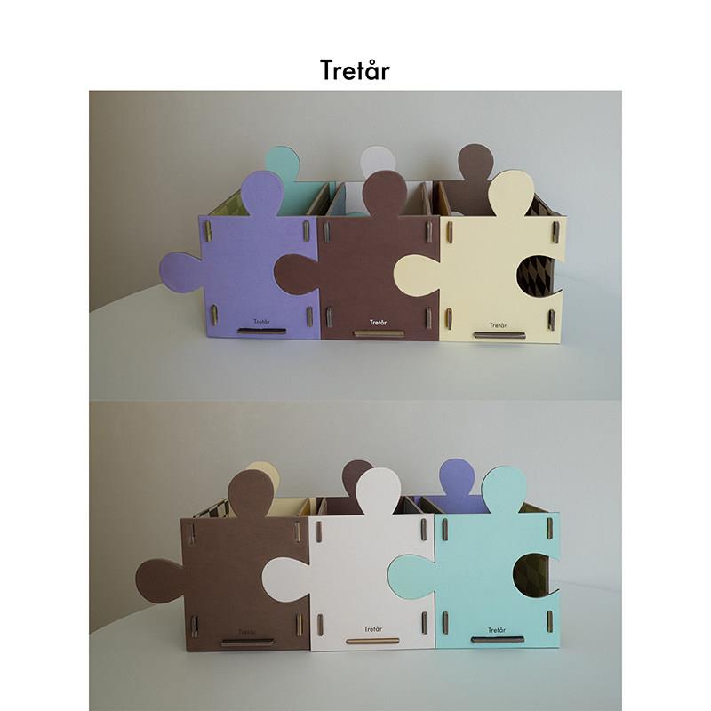 Tretar 原创设计 桌面收纳盒 榫卯结构可拆卸纸质杂物化妆品收纳