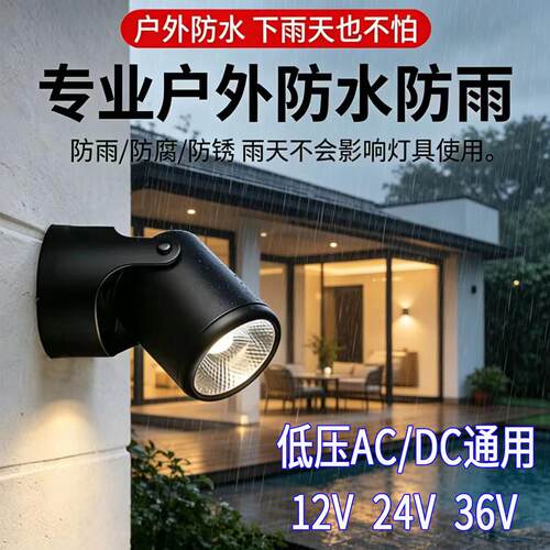 led防水射灯12V24V36V室外门头投光灯广告牌招牌庭院景观低压灯