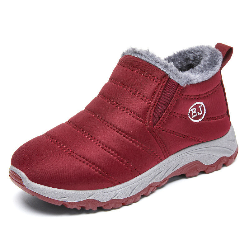 锦世源男鞋秋冬款棉鞋加绒加厚一脚蹬棉靴防寒防滑保暖雪地靴女鞋