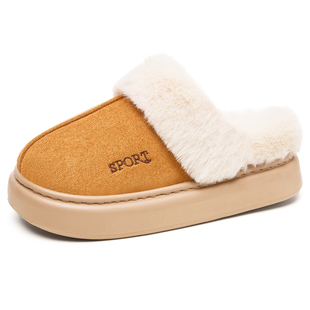 厚底软底棉鞋 棉拖鞋 加厚舒适女鞋 加绒保暖防滑新款 防寒一脚蹬 冬季