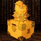 招财金蟾存钱罐摆件大人家用聚宝盆大号不可取创意储蓄罐只进不出