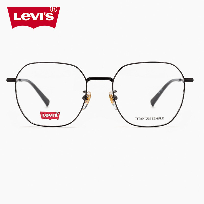 LEVI'S李维斯LV7223超轻钛金属多边形眼镜框护眼防蓝光眼镜旗舰店