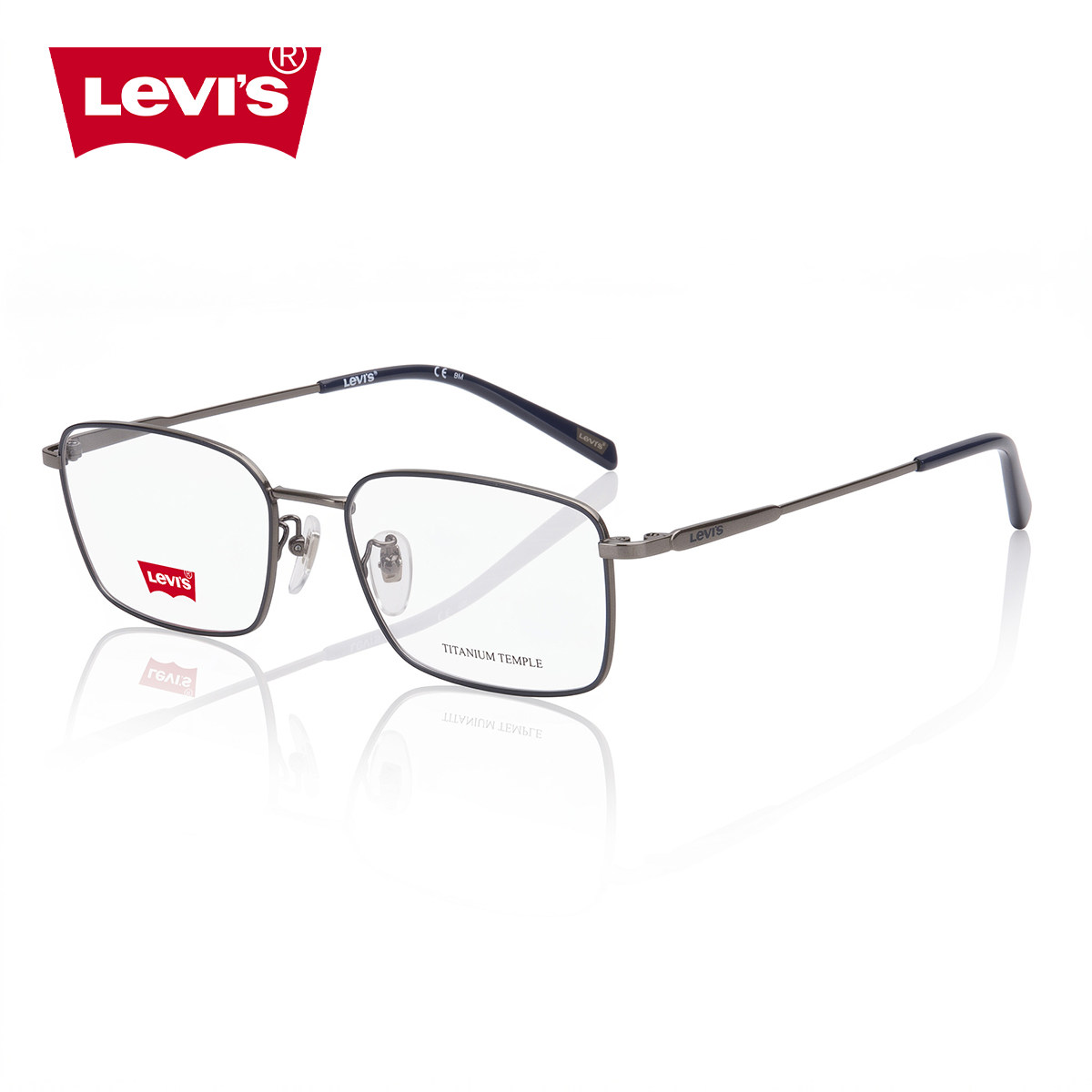LEVI'S李维斯眼镜框时尚商务方框男7075百搭超轻钛架近视眼镜架女