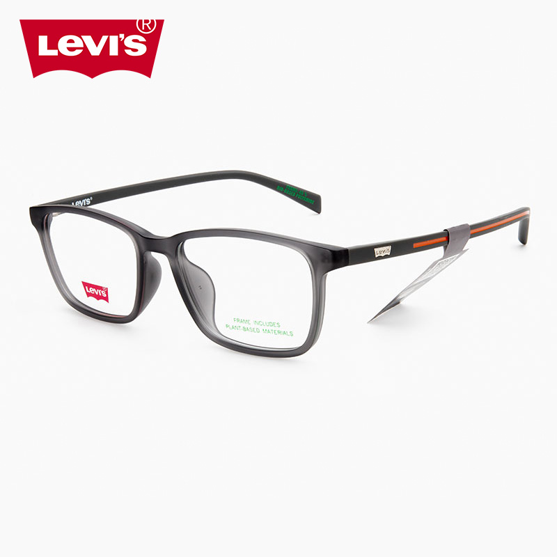 李维斯超轻板材方形眼镜框男女