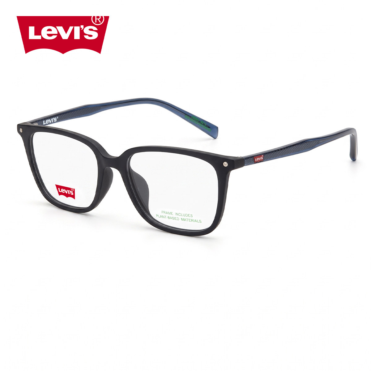 LEVI'S李维斯方形近视眼镜框男LV7181板材镜架女配近视镜片旗舰店