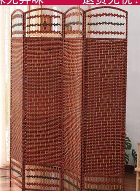 草编屏风隔断客厅实木藤编折叠关简移动饭酒店卧室玄中店VTV式现
