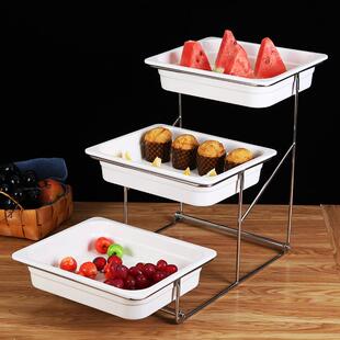UEL餐凉盆配子密胺长方水果菜熟食架餐亚克力盖子酒店馆专用盘子