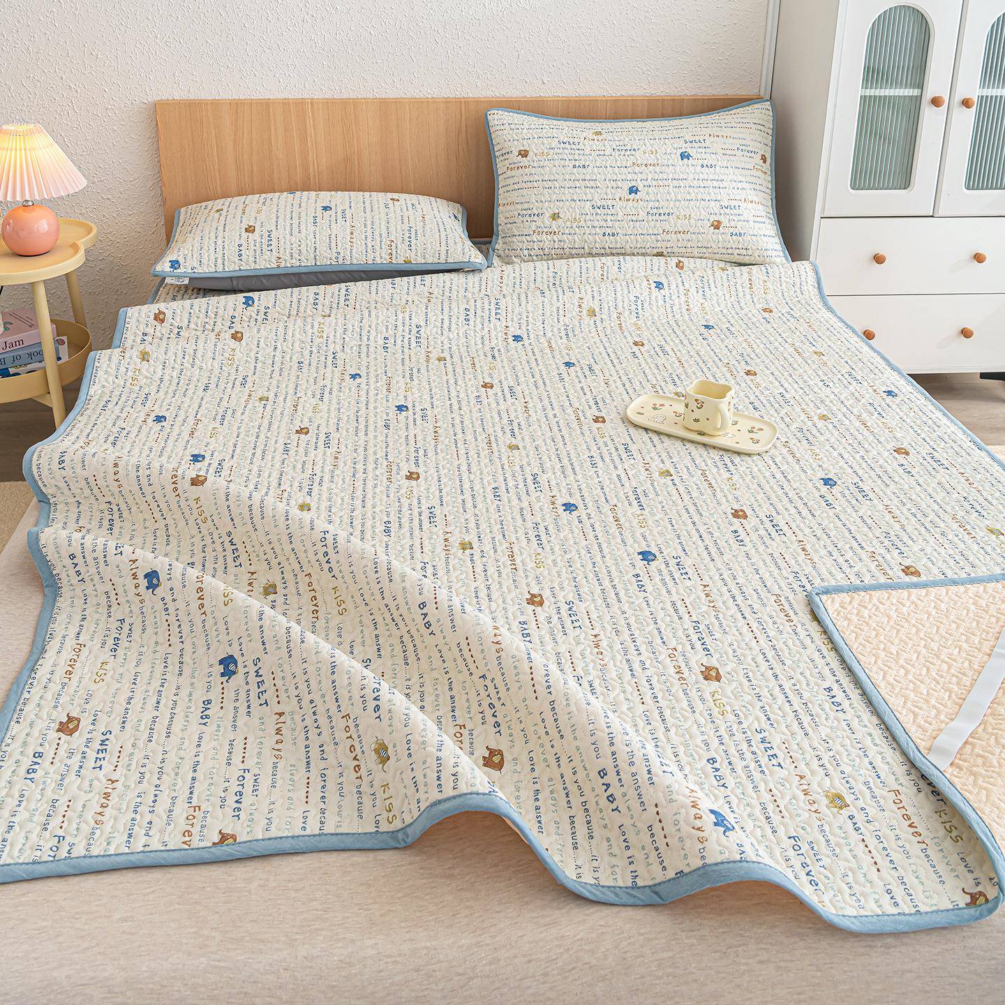 02年新款GFC全棉双层纱床护2垫纯防滑5床盖床褥子软棉床垫