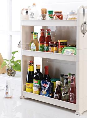 厂家缝直销带轮滑可移动MGM隙收纳厨架房厕所夹缝整理柜间隙置物