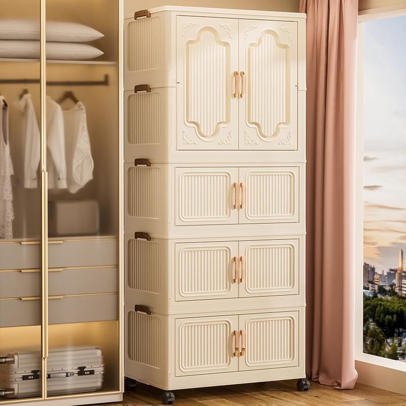 宝宝柜免安装婴衣服收纳柜儿童卧室衣易塑料小衣WKE橱家简儿用储