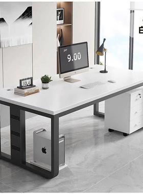 厚办桌加桌面YQX桌经理桌桌电脑桌简约现代主管子办公室电脑桌家