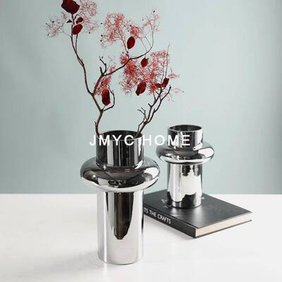 简玻璃客厅茶几插花器样板间餐厅吧约WKE台摆桌面插干花瓶软装饰