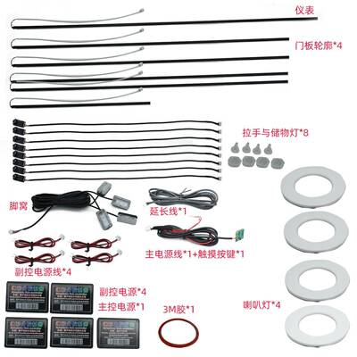 124色光通YIB用A汽车氛围灯家LED流PP幻彩灯装饰灯带改装内饰厂直