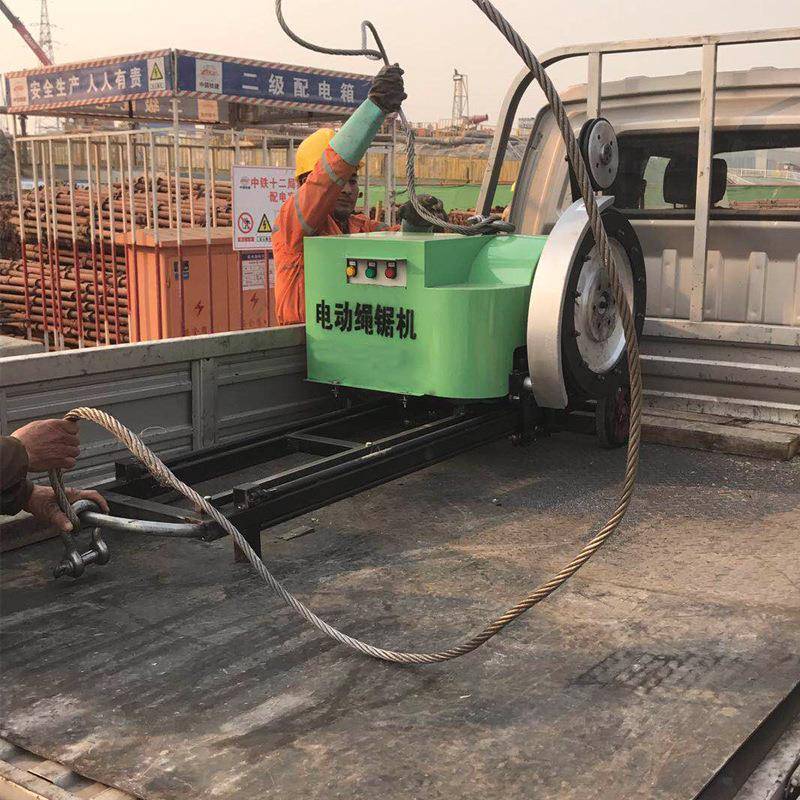 高架桥梁锯切割绳机22KW板电采UZL动绳锯机价格楼矿山开绳锯机
