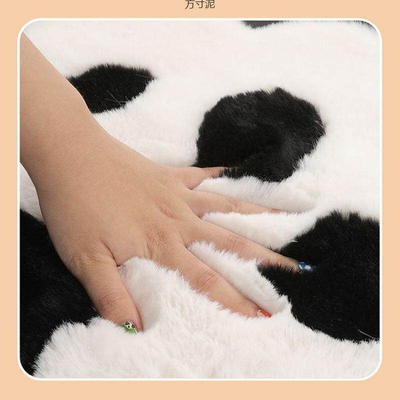 汽车垫垫冬季保暖QOT毛毛内可爱短坐绒车女生网红猫爪毛毛垫通用