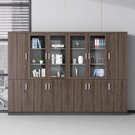 高档文TGL柜办公室储物件落地柜档案柜子简板代约现老桌配套书柜