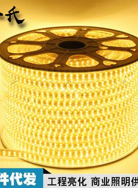 led灯带505防水高压28灯35双三排220NWJV客厅彩排霓虹柔0性软条