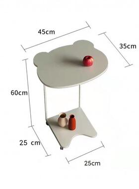 现创意边几IZZ角发熊猫边桌简约代可移动床头边几小圆桌客厅沙边